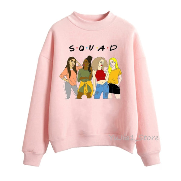 Melanin Poppin pink hoodies women clothing Beautiful black girl print sweatshirt women sweat femme sudadera mujer 2019 tops