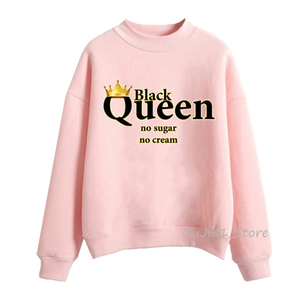 Melanin Poppin pink hoodies women clothing Beautiful black girl print sweatshirt women sweat femme sudadera mujer 2019 tops