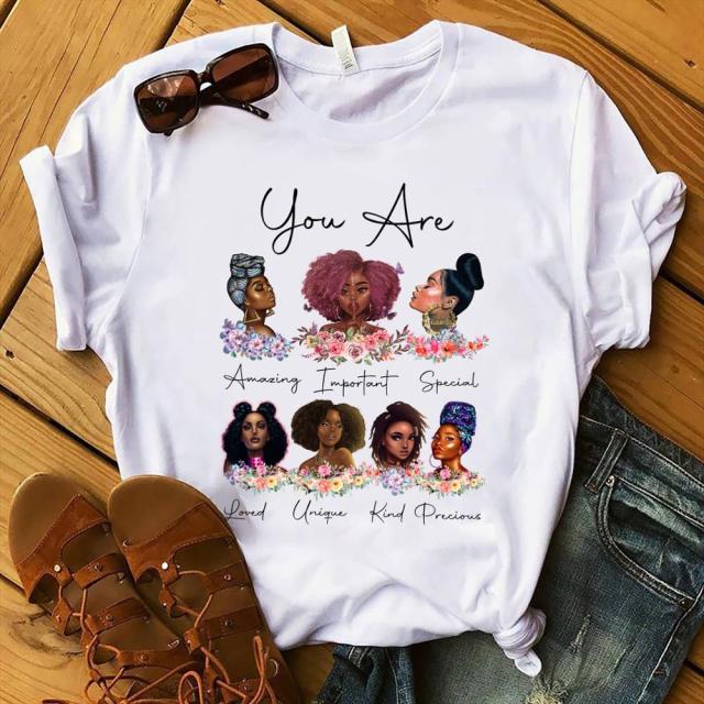 I am melanin queen graphic tees women afro american black girl magic t-shirt black lives matter shirt dope educated BLM t shirt