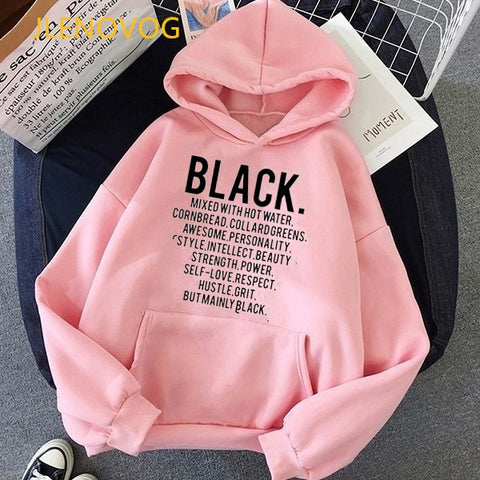 Black lives matter hoodies women cute cap sweatshirts african black girl magic hoodie lady graphic hoody winter fleece wholesale