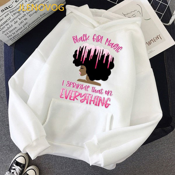 Black lives matter hoodies women cute cap sweatshirts african black girl magic hoodie lady graphic hoody winter fleece wholesale