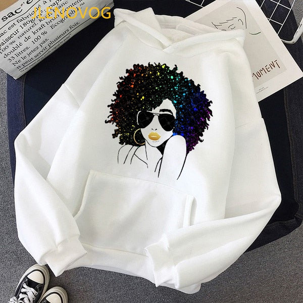 Black lives matter hoodies women cute cap sweatshirts african black girl magic hoodie lady graphic hoody winter fleece wholesale