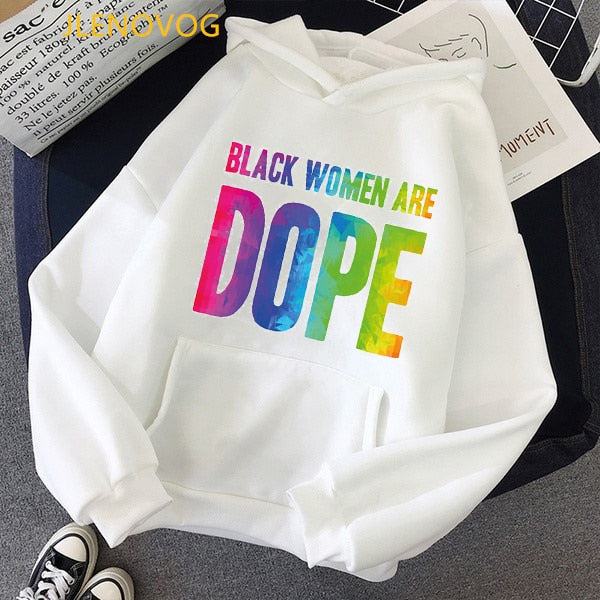 Black lives matter hoodies women cute cap sweatshirts african black girl magic hoodie lady graphic hoody winter fleece wholesale