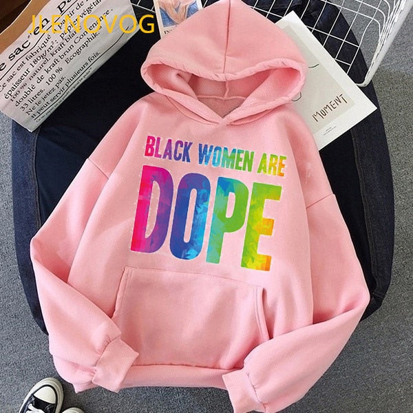 Black lives matter hoodies women cute cap sweatshirts african black girl magic hoodie lady graphic hoody winter fleece wholesale