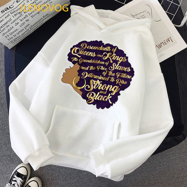 I dont have attitude 90s afro black girl magic sweatshirts women graphic top black lives matter hoodie lady hoody winter fleece