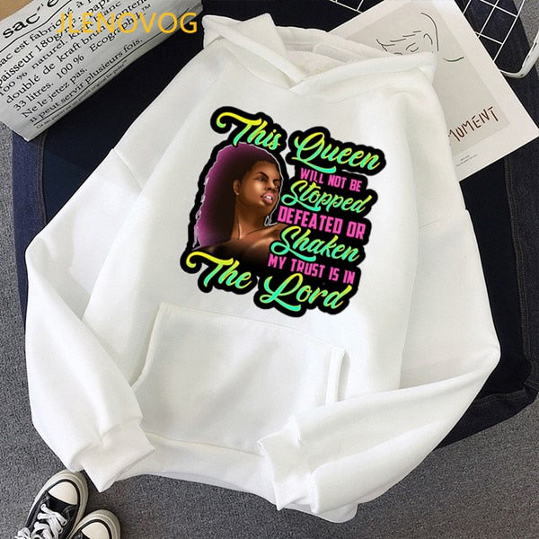 I dont have attitude 90s afro black girl magic sweatshirts women graphic top black lives matter hoodie lady hoody winter fleece