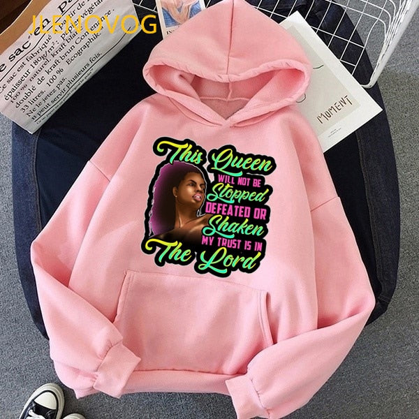 I dont have attitude 90s afro black girl magic sweatshirts women graphic top black lives matter hoodie lady hoody winter fleece