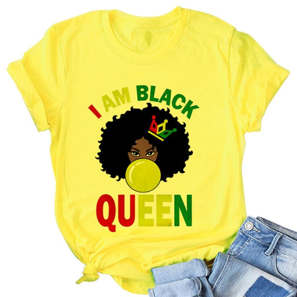 A CHILD OF GOD A WOMANOF FAITH woman tshirt yellow ladies clothes African black girl history month female Tshirt melanin T shirt