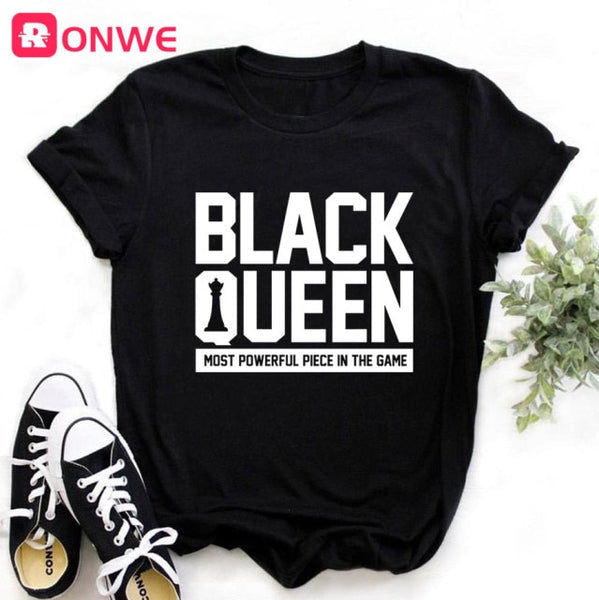 Beauty African Lady Women T shirt African Black Girl History Month Female T-shirt Melanin Tee Shirt,Drop Ship