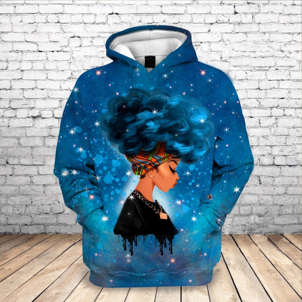 2020 Beautiful Afro Lady Graphic Hoodies Black Girl Rock Jackets Hooded Sweatshirt Women Streetwear Pullovers Hoodies Drop Ship