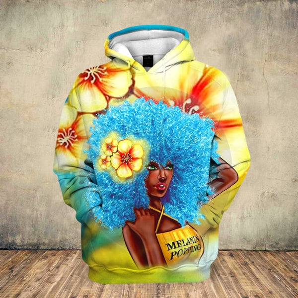 2020 Beautiful Afro Lady Graphic Hoodies Black Girl Rock Jackets Hooded Sweatshirt Women Streetwear Pullovers Hoodies Drop Ship