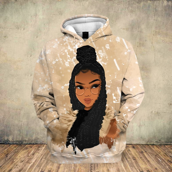 2020 Beautiful Afro Lady Graphic Hoodies Black Girl Rock Jackets Hooded Sweatshirt Women Streetwear Pullovers Hoodies Drop Ship