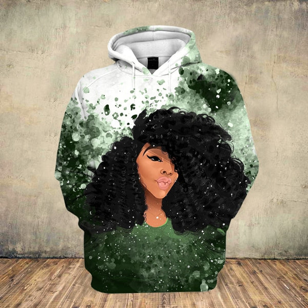 2020 Beautiful Afro Lady Graphic Hoodies Black Girl Rock Jackets Hooded Sweatshirt Women Streetwear Pullovers Hoodies Drop Ship