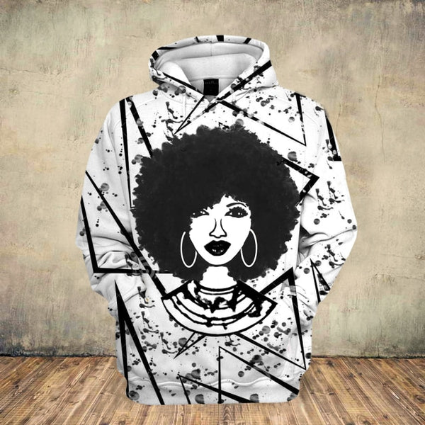 2020 Beautiful Afro Lady Graphic Hoodies Black Girl Rock Jackets Hooded Sweatshirt Women Streetwear Pullovers Hoodies Drop Ship