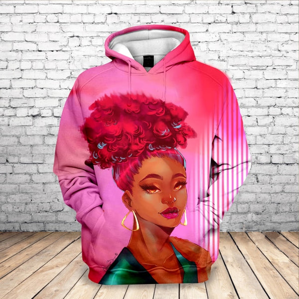 2020 Beautiful Afro Lady Graphic Hoodies Black Girl Rock Jackets Hooded Sweatshirt Women Streetwear Pullovers Hoodies Drop Ship