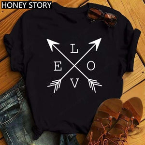 ZOGANKI Faith Hope Love  Casual T-shirt Women T Shirt Summer Casual Short Sleeve Harajuku Tops New Graphic Woman Tees Black Tops