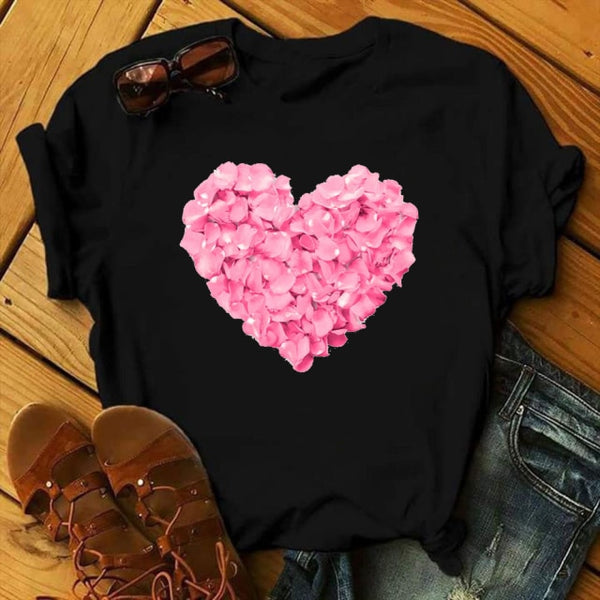 ZOGANKI Faith Hope Love  Casual T-shirt Women T Shirt Summer Casual Short Sleeve Harajuku Tops New Graphic Woman Tees Black Tops