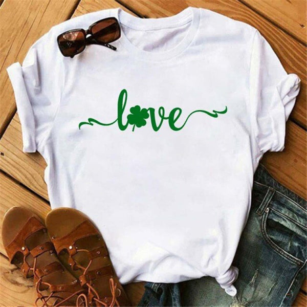 WVIOCE  Funny Love Heart Casual Women T-shirt Summer Short Sleeve Harajuku Female Tops New Graphic Girl Black Tops 27933