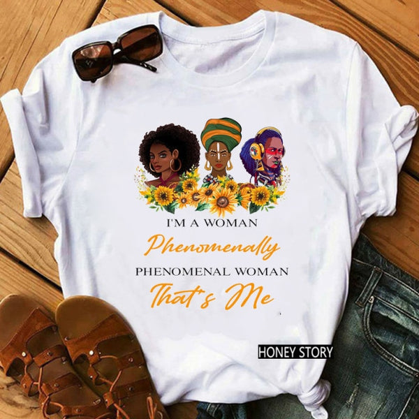 God Says You Are Black Girl is Beautiful Magic Tshirt Melanin Women T Shirt Femme Black Lives Matter Juneteenth Tops