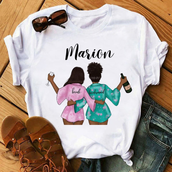 Poppin Mom T Shirt Casual T Shirt Women Black African Curly Hair girl Printed Tshirt Femme Harajuku Clothes Female T-shirt Tops