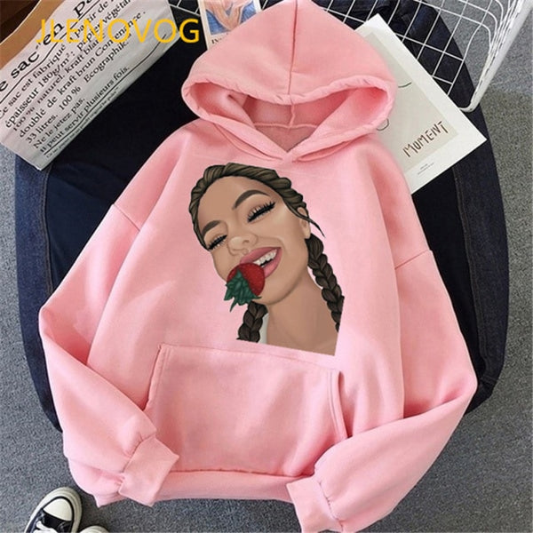 Fashion black girl magic hoodies women melanin poppin sweatshirt women BLM velcet thick wning coat winter autumn clothes