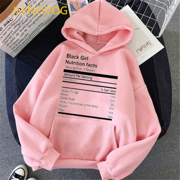 Fashion black girl magic hoodies women melanin poppin sweatshirt women BLM velcet thick wning coat winter autumn clothes