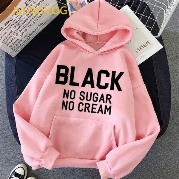 Fashion black girl magic hoodies women melanin poppin sweatshirt women BLM velcet thick wning coat winter autumn clothes