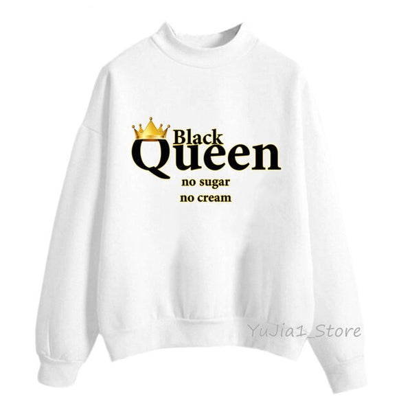 new arrival 2021 Melanin Poppin hoodies women clothing Beautiful black curly hairs girl printed sweatshirt women sudadera mujer