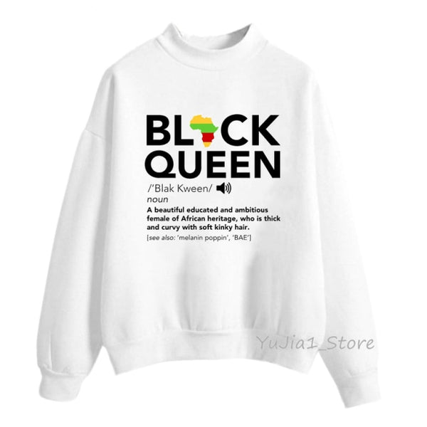 new arrival 2021 Melanin Poppin hoodies women clothing Beautiful black curly hairs girl printed sweatshirt women sudadera mujer