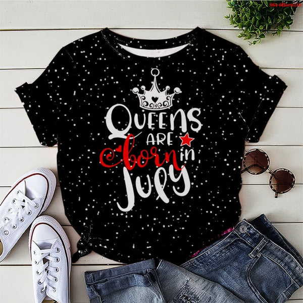 Women 2020 T-shirts Queens Women 3d Summer Shirt Ladies Womens T-shirts Top T Graphic Black Girls 3d Female Tee T-Shirt Mujer