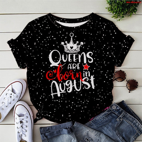 Women 2020 T-shirts Queens Women 3d Summer Shirt Ladies Womens T-shirts Top T Graphic Black Girls 3d Female Tee T-Shirt Mujer