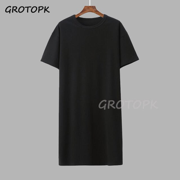 Black Girl Magic Gothic Steetwear T-shirt Dress Summer Fashion Black T-shirt Dress Short Sleeve Harajuku Soft Woman Dress