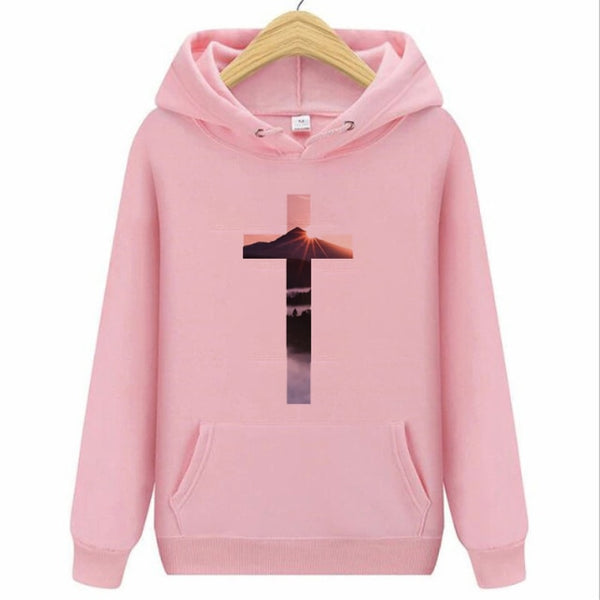 Black friday Funny Christian Cross God Jesus Faith Hope Graphic Women Sweatshirt Aesthetic Harajuku Hoodies Hip Hop Streetwear