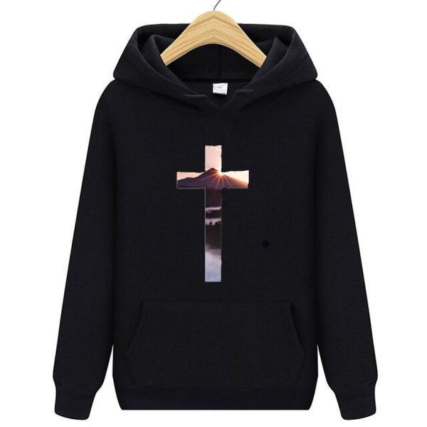 Black friday Funny Christian Cross God Jesus Faith Hope Graphic Women Sweatshirt Aesthetic Harajuku Hoodies Hip Hop Streetwear