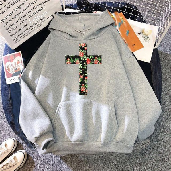 Black friday Funny Christian Cross God Jesus Faith Hope Graphic Women Sweatshirt Aesthetic Harajuku Hoodies Hip Hop Streetwear