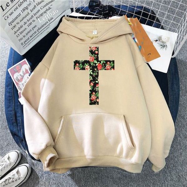 Black friday Funny Christian Cross God Jesus Faith Hope Graphic Women Sweatshirt Aesthetic Harajuku Hoodies Hip Hop Streetwear