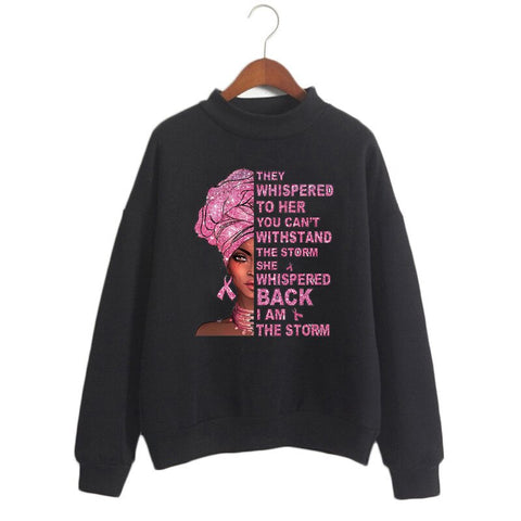 Melanin Poppin pink hoodies women clothing Beautiful black girl print sweatshirt women sweat femme sudadera mujer 2019 tops