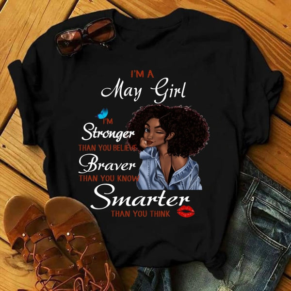 New Fashion Birthday Month Tshirts I'm A October Girl Melanin Ladies Graphic Printed Women Black T-shirt Short Sleeve Tops Tee
