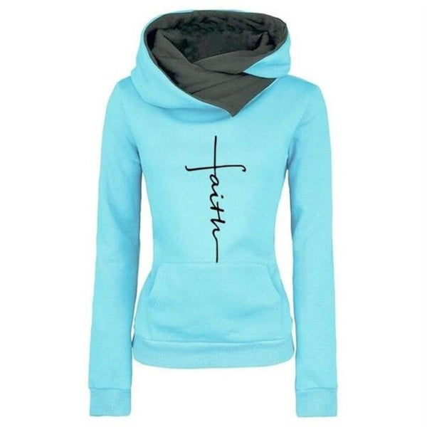 2021 Cheap Promotion Free Shipping Spring Autumn  Hoodies Sweatshirts Women Faith Sweatshirt  Pullovers Casual Warm Hooded Tops