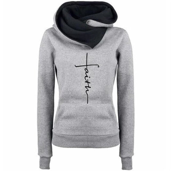 2021 Cheap Promotion Free Shipping Spring Autumn  Hoodies Sweatshirts Women Faith Sweatshirt  Pullovers Casual Warm Hooded Tops