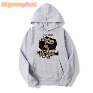 Watercolor Birthday Queen Black Girl Magic Print Pink Hoodies Women/Girls Fashion Melanin Crown Tracksuit Femme Streetwear Tops