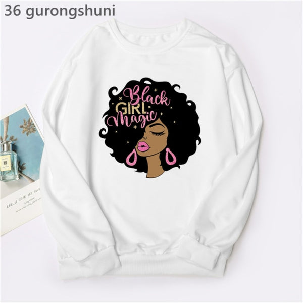 Watercolor Golden Unapologetically Graphic Print Hoodies Women/Girls Fashion African Black Girl Magic Sweatshirt Femme Jumper