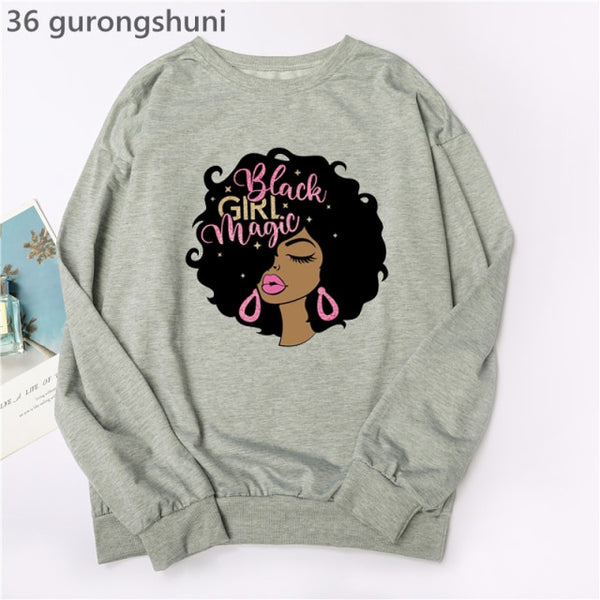 Watercolor Golden Unapologetically Graphic Print Hoodies Women/Girls Fashion African Black Girl Magic Sweatshirt Femme Jumper