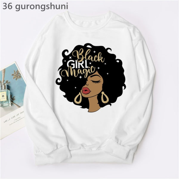 Watercolor Golden Unapologetically Graphic Print Hoodies Women/Girls Fashion African Black Girl Magic Sweatshirt Femme Jumper