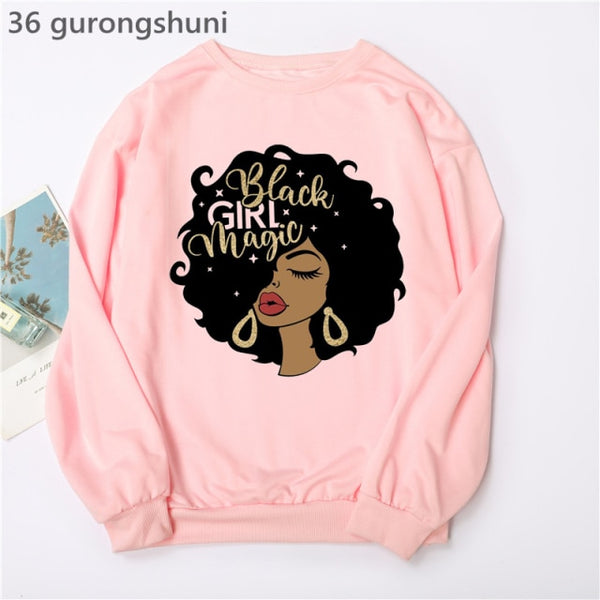 Watercolor Golden Unapologetically Graphic Print Hoodies Women/Girls Fashion African Black Girl Magic Sweatshirt Femme Jumper